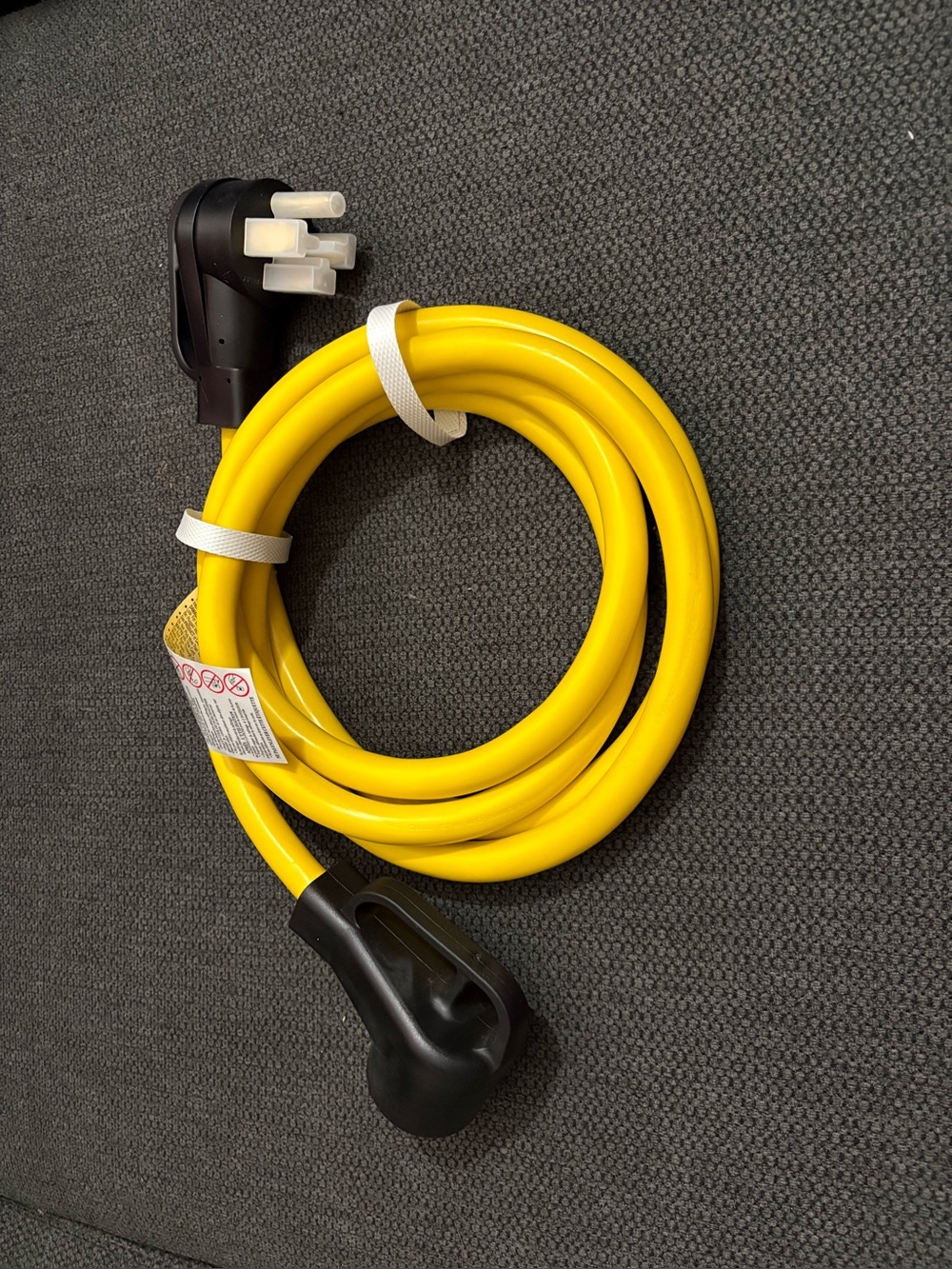 Yellow Heavy-Duty Extension Power Cable